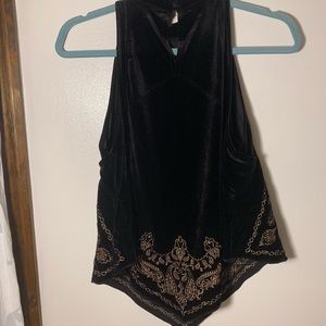 Free People Tops - Free People Velvet Bandana Tank Top Medium Free People Tops - Free People Velvet Bandana Tank Top Medium